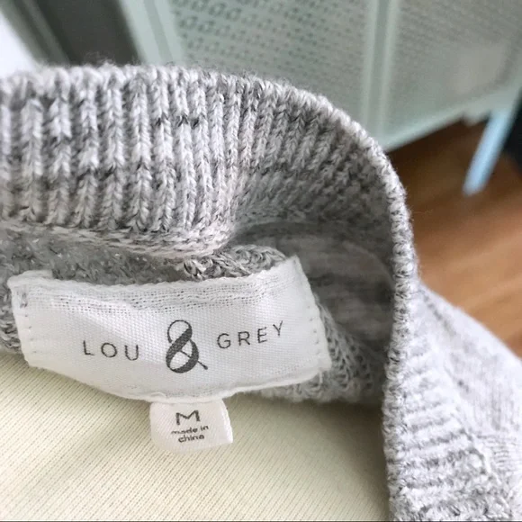 Lou & Grey Marled Pullover Sweater in Light Grey - Picture 4 of 5